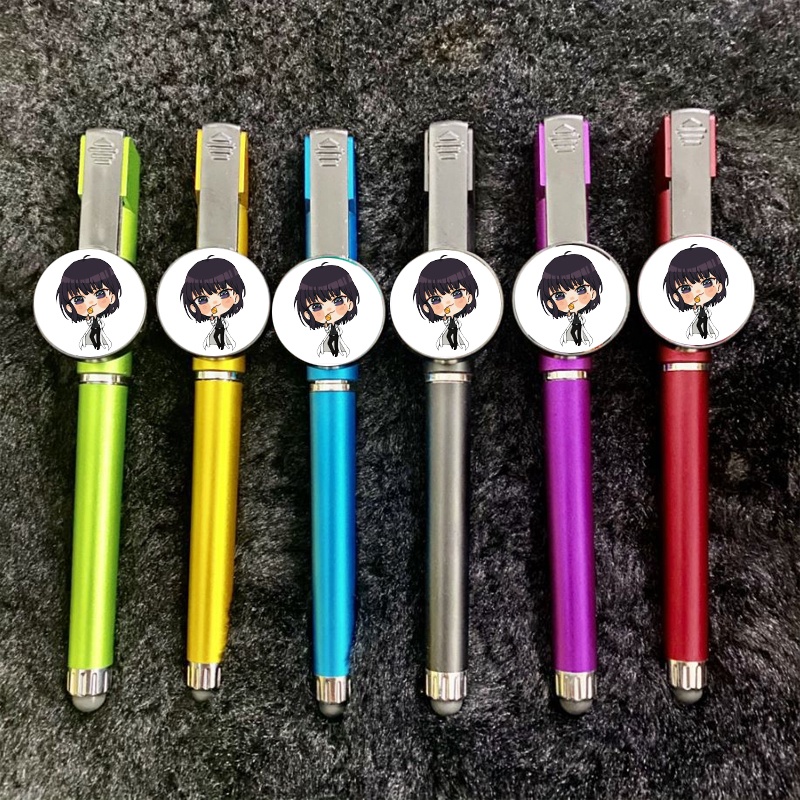 (chọn mẫu) Bút cảm ứng huy hiệu in hình Omniscient Reader TOÀN TRÍ ĐỘC GIẢ chibi có giá đỡ