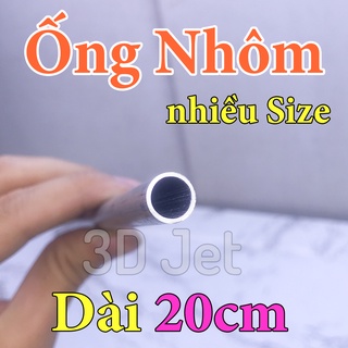 Ống Nhôm nhỏ đủ size dài 20cm, ống Láp, ong nhom, thanh nhôm, ong nhom, nhom
