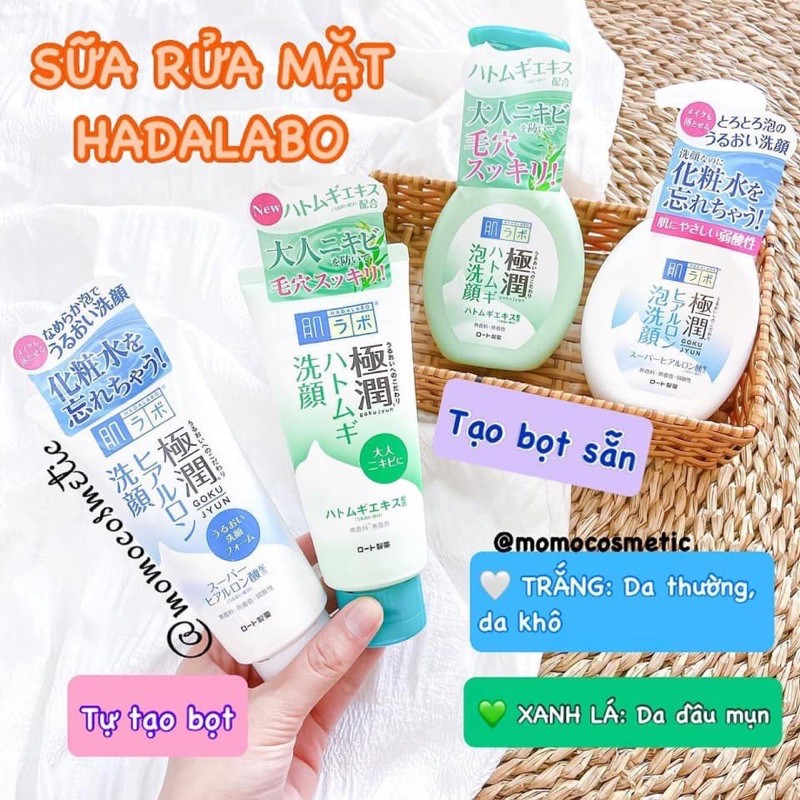 Sữa rửa mặt Hada Labo Gokujyun nội địa Nhật