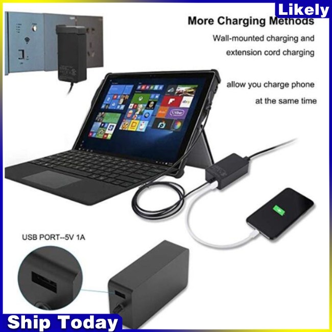 Bộ Sạc Chuyển Đổi Nguồn Điện Cho Laptop Microsoft Surface Pro 3 / 4 / 5 / 6 36W44W15V2.58A