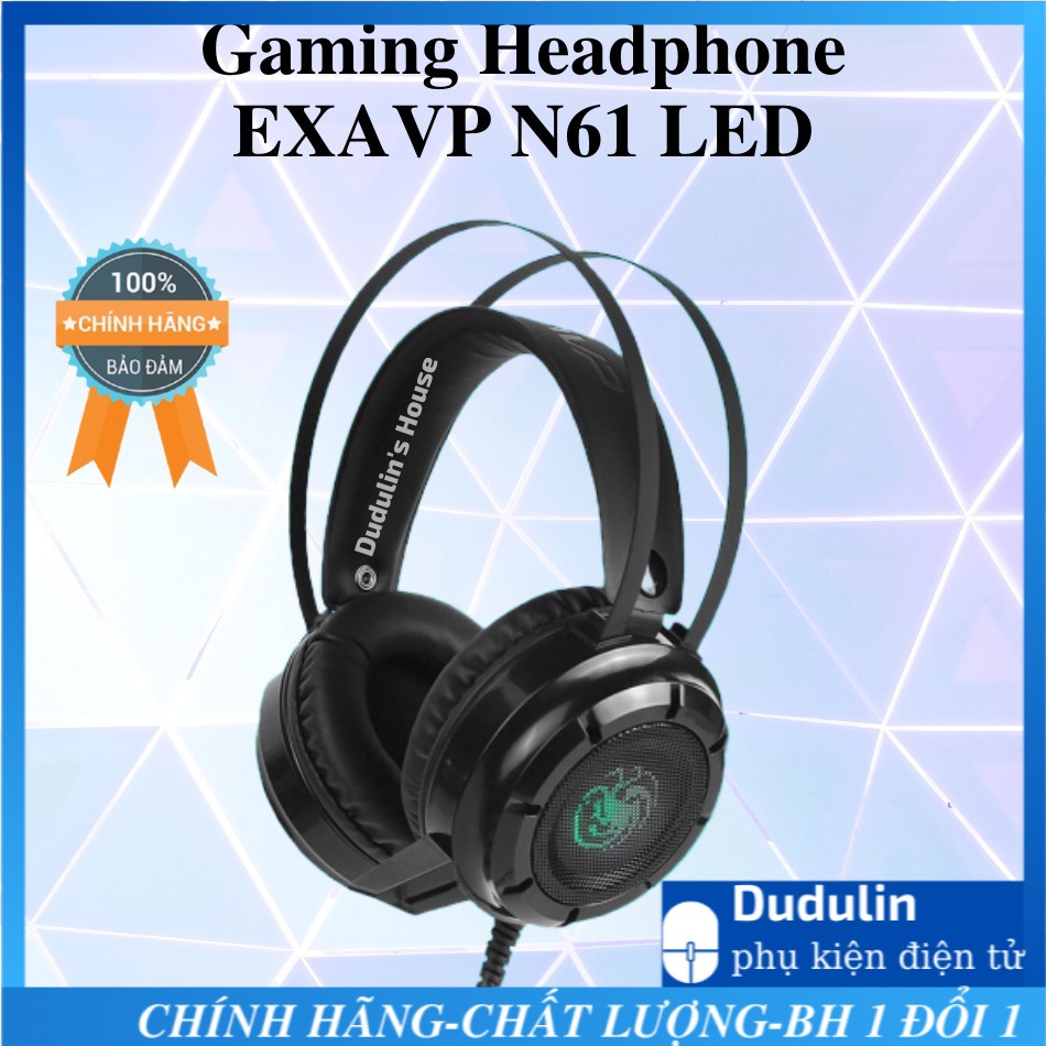 [GIÁ TỐT] Tai nghe chụp tai, chùm tai HEADPHONE GAMING EXAVP N61 có LED