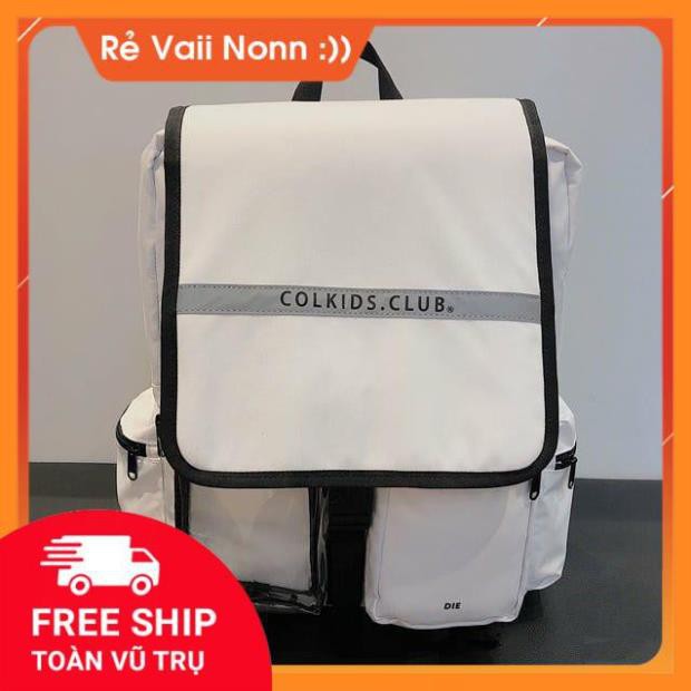 Balo colkids phản quang trắng Unisex full size