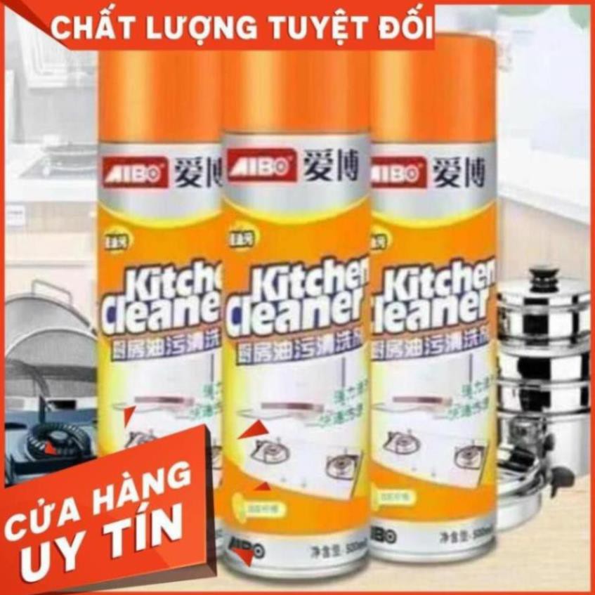 Bình xịt bọt tuyết tẩy rửa siêu sạch mầu cam kitchen cleaner nhà bếp 500ml