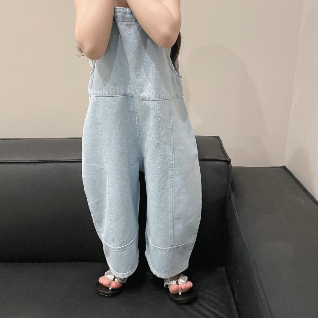 Quần Yếm jean basic cho bé trai bé gái