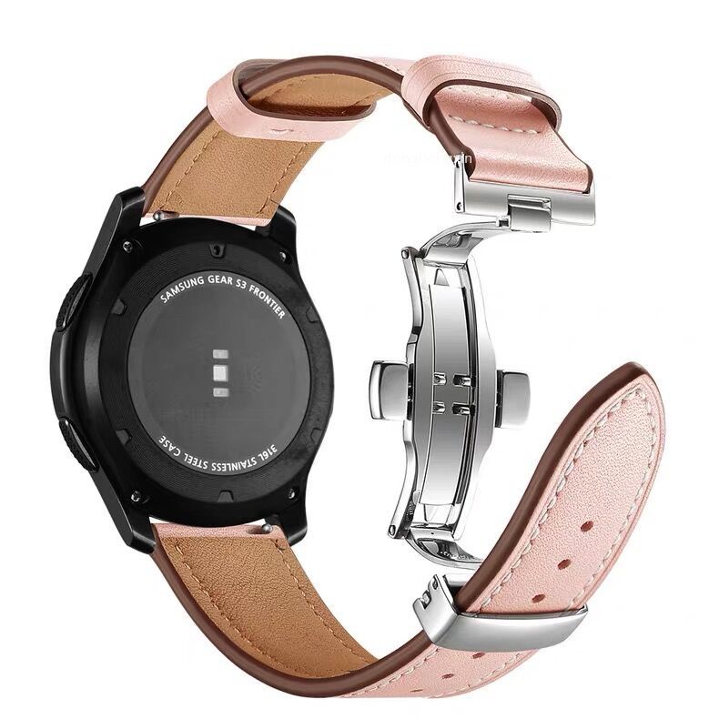 Dây Da Thay Thế 20mm 22mm Cho Samsung Galaxy Watch 4 Classic/Active 2/3/42mm/46mm Huawei GT/2/3 Pro Galaxy Watch 4