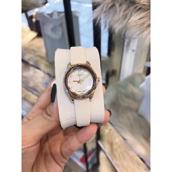 Đồng Hồ Nữ JA-723B Julius Hàn Quốc Dây Da (Trắng)