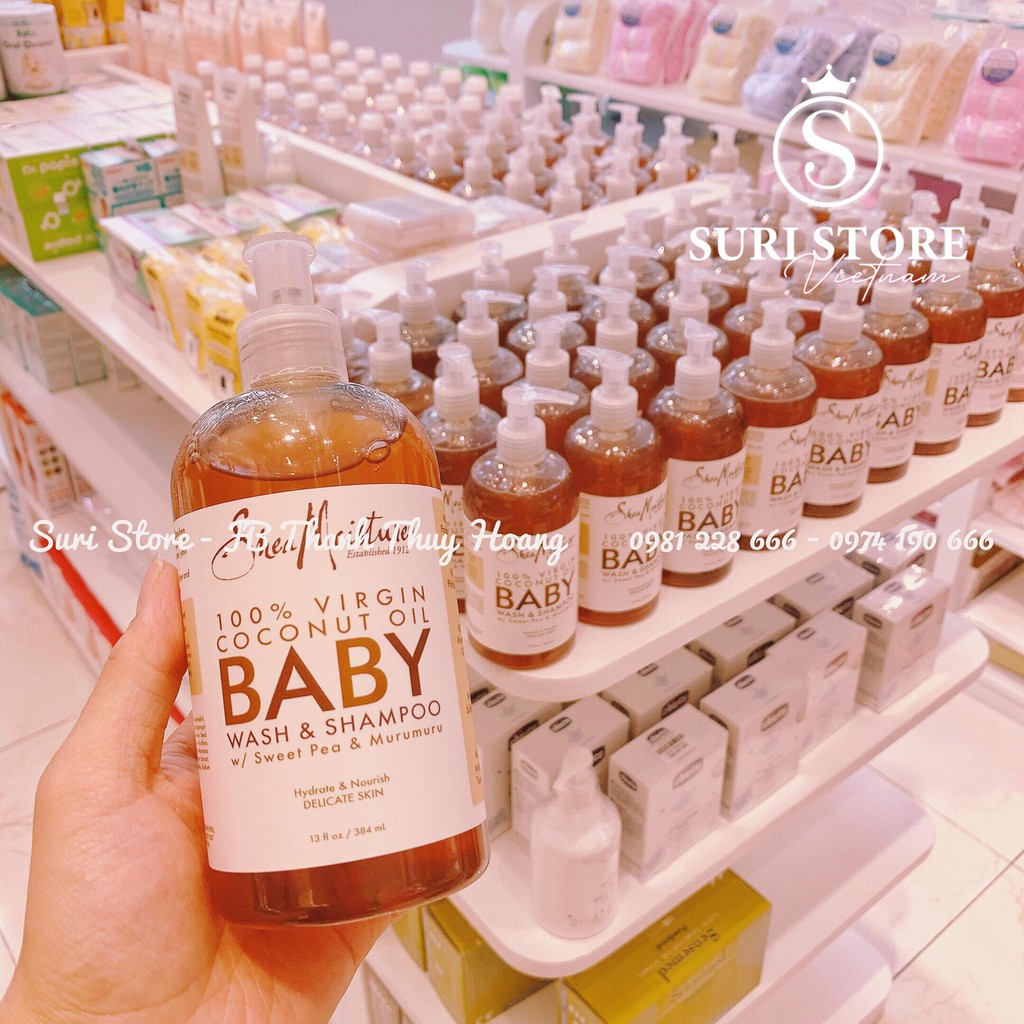 Sữa tắm gội Shea moisture Baby cho bé Mỹ 384ml