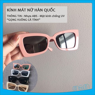 Kính mắt nữ gọng vuông, kính mắt thời trang nữ Hàn Quốc chống UV mummoon_beauty