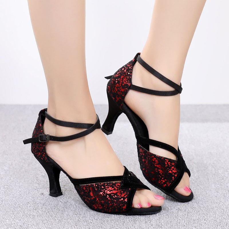 Giày Cao Gót Khiêu Vũ Latin Đế Mềm 7cm Thời Trang Cho Nữ