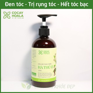 Dầu gội đen tóc thảo dược Hà thủ Ô giảm gãy rụng tóc, giảm bạc tóc, phục hồi hư tổn Cocayhoala 300g