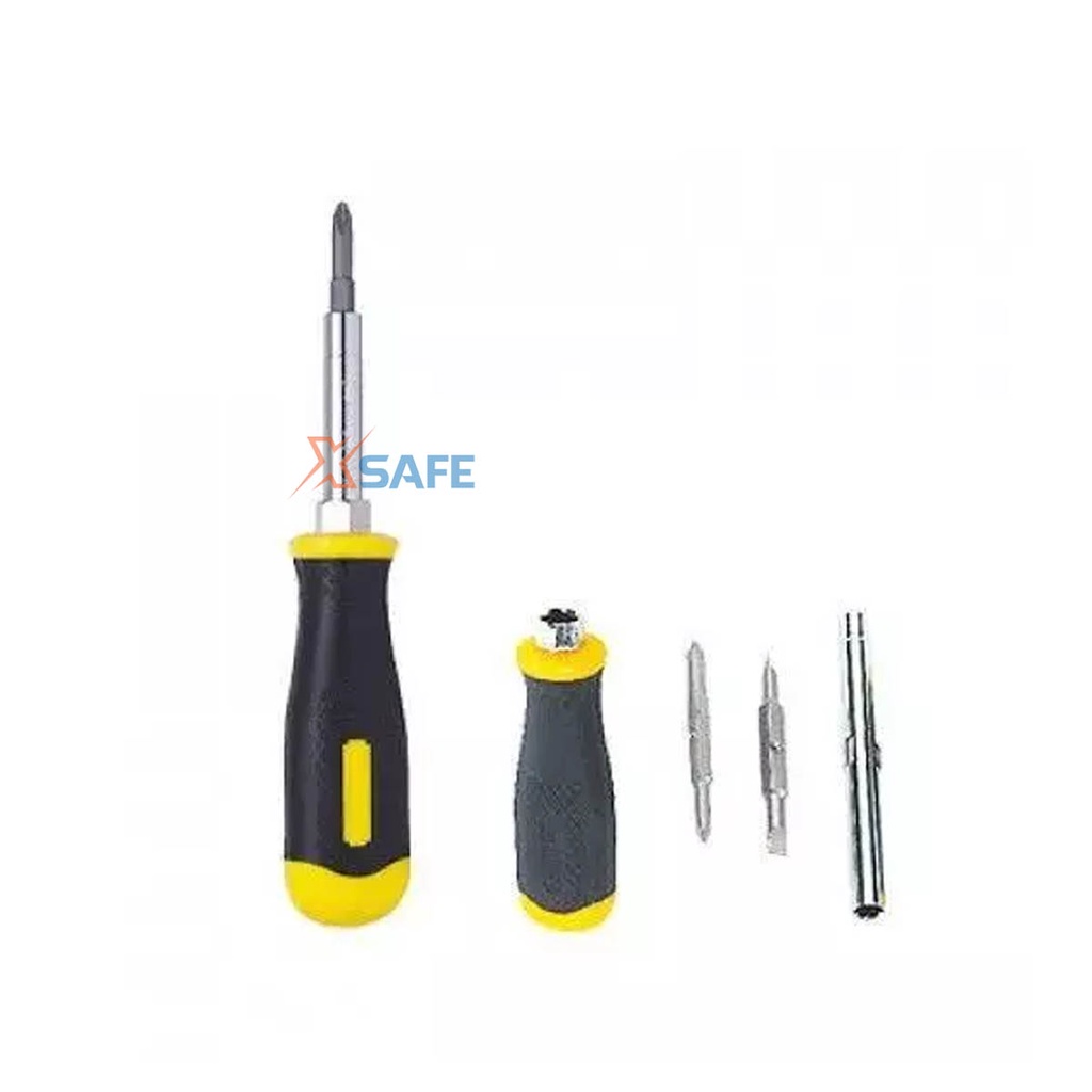 Bộ tua vít đa năng 6 đầu STANLEY STHT68012-8 Tua vít thép hợp kim Chrome Vanadium, cán nhựa, cao su bền đẹp