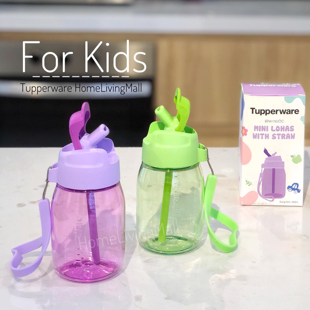 Bình Nước Mini Lohas with straw- có ống hút 350ml Tupperware