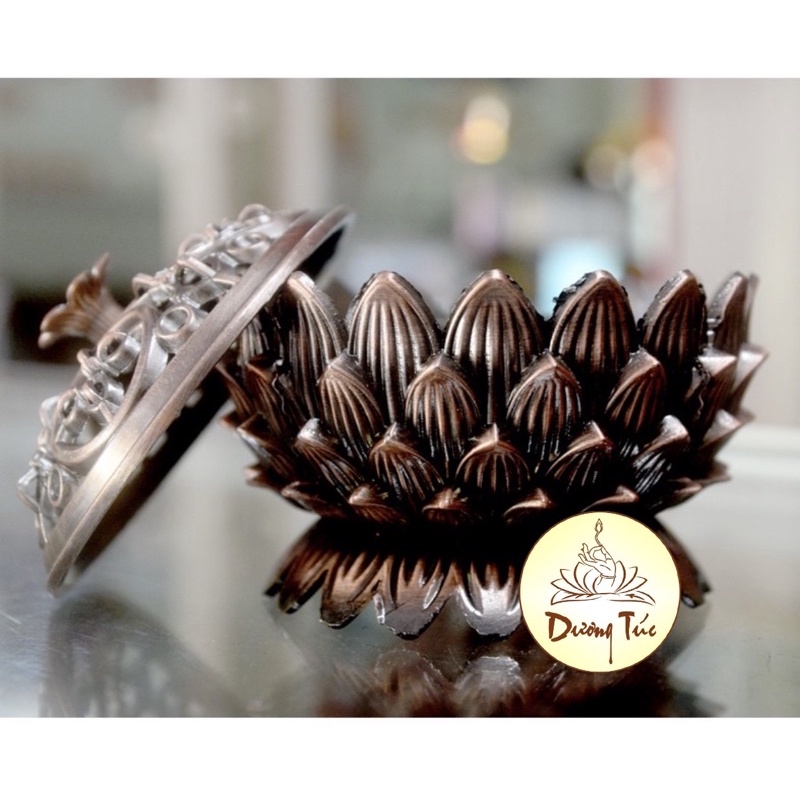 Lư xông trầm hương hoa sen- bằng hợp kim