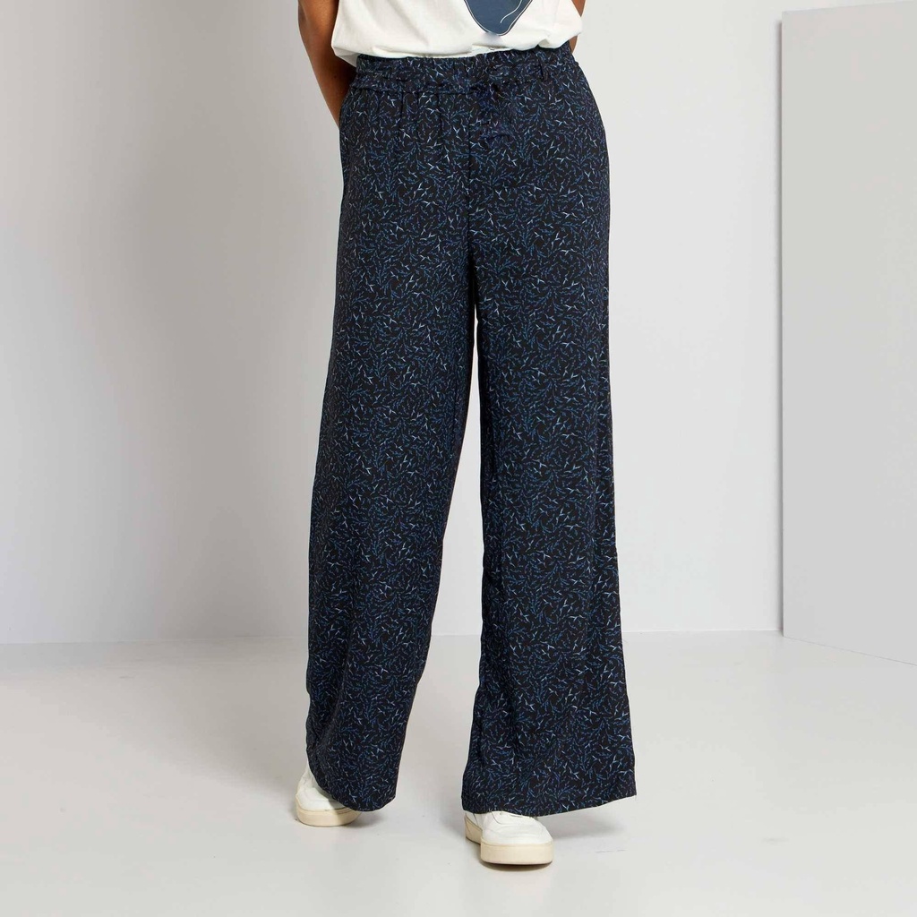 Quần Wide leg chiffon printed pant KI/BI dành cho Nữ