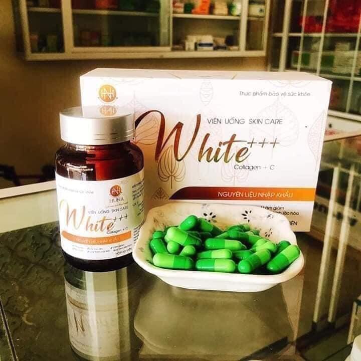 Viên uống Skincare HUNA Royal White phiên bản mới Trắng da, Mờ nám, ổn định tiết tố, Chống lão hoá