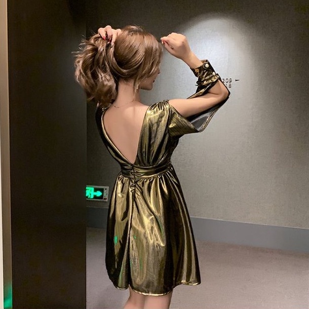 Đầm nữ dáng xòe kiểu tay lỡ Emilyshop