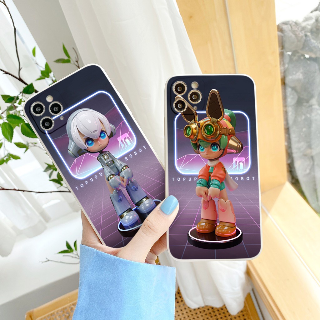 Ốp iphone Topupu Robot ốp dẻo bảo vệ camera iphone 6splus/7/7plus/8/8plus/x/xr/xs/11/12/pro/max/plus/13promax tr397