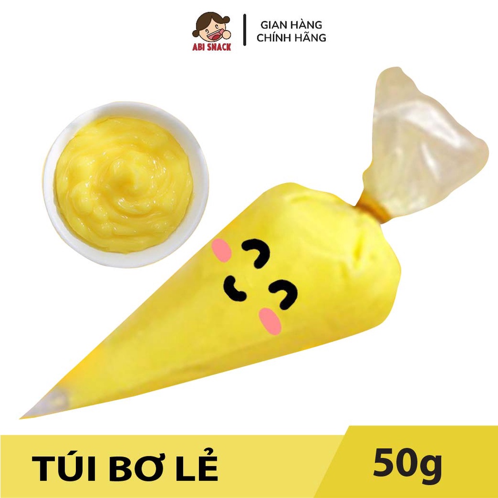 Túi Bơ Bán Lẻ Không Kèm Bánh Tráng - Trọng lượng 50g- Thương hiệu Abi Snack