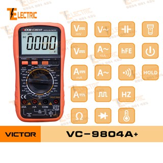 Victor VC - 9804A + Đồng Hồ Đo Điện Đo Tụ Đo Tần Số Đo Nhiệt Độ Vạn Năng Victor VC 9804A+
