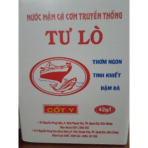 Nước mắm truyền thống Tư Lò Kiên Giang 6 chai 500ml 42 độ đạm