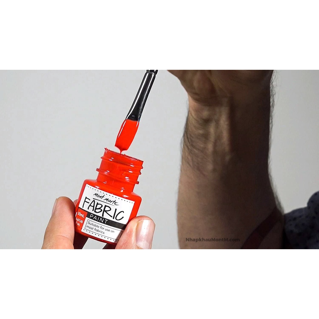 Màu vẽ vải Mont Marte - Fabric Paint 8 màu 20ml ( Hàng Chính Hãng )