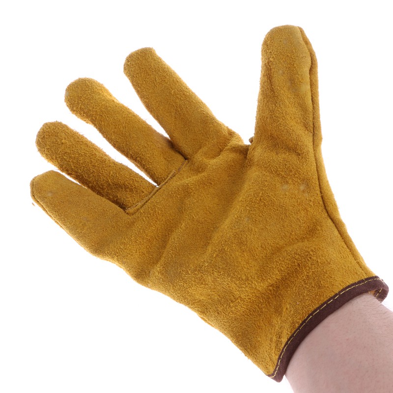Đôi găng tay da bò giả an toàn chống mài mòn dùng cho thợ hàn