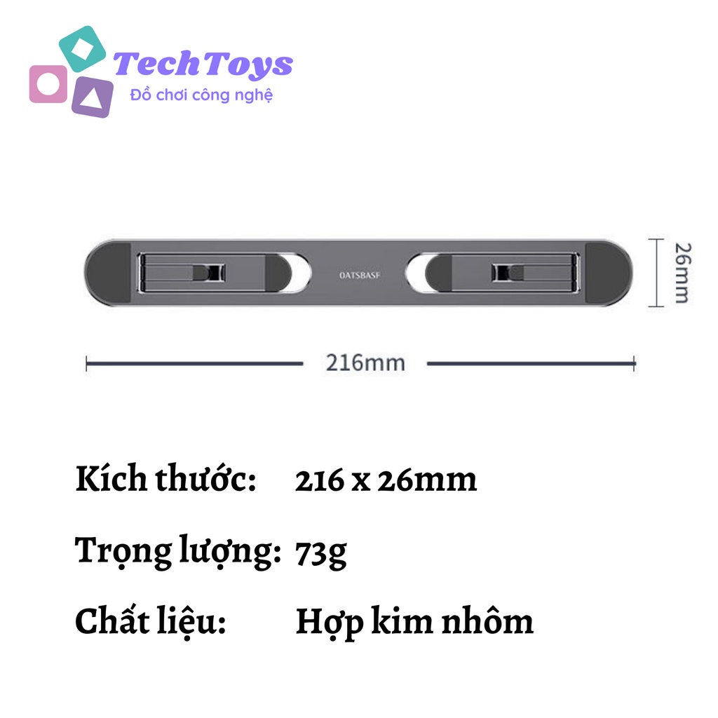 Giá Đỡ dán LAPTOP, MACBOOK, IPAD gấp gọn bằng nhôm điều chỉnh được chiều cao, đế tản nhiệt, kệ để, chân đế cho laptop