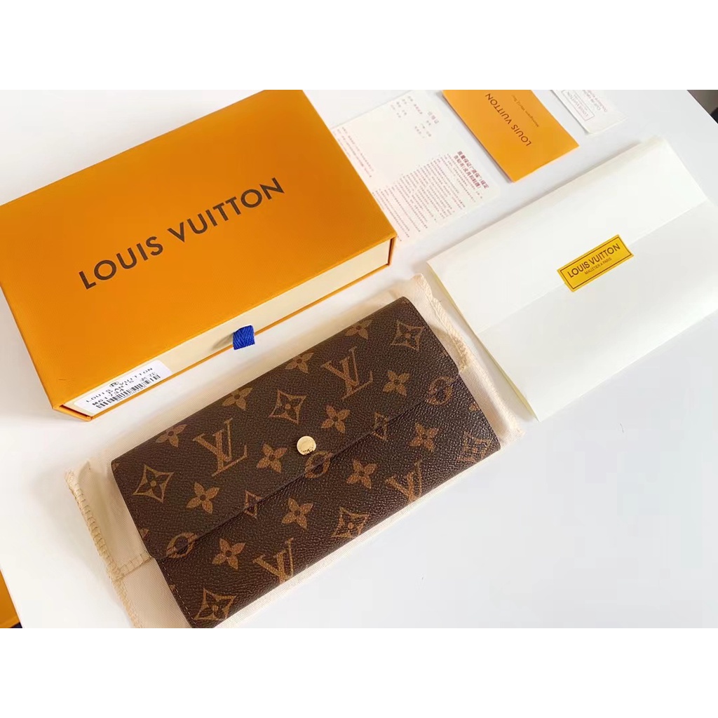 Sẵn sàng giao hàng Ví dài mới dành cho nữ Louis Vuitton LV Ví Monogram có hộp M58101
