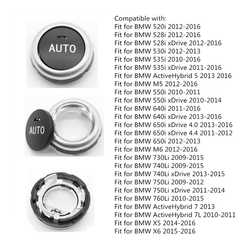 Bộ công tắc nút xoay nút điều khiển khí hậu AC 61319393931 Cho -BMW X5 X6 F10 F07 F02 F15 F16