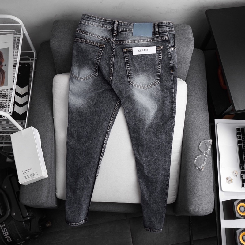 Quần jean nam rách gối quần bò nam ống ôm vnxk thời trang quần rin  cao cấp hàng mới về  haian jeans