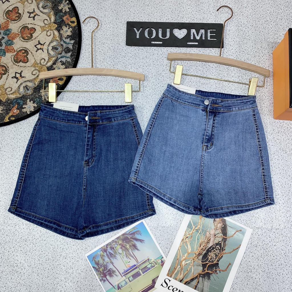 Quần Shorts jeans cạp cao 2 màu 4+10+12 ( kèm ảnh thật, video ) | BigBuy360 - bigbuy360.vn