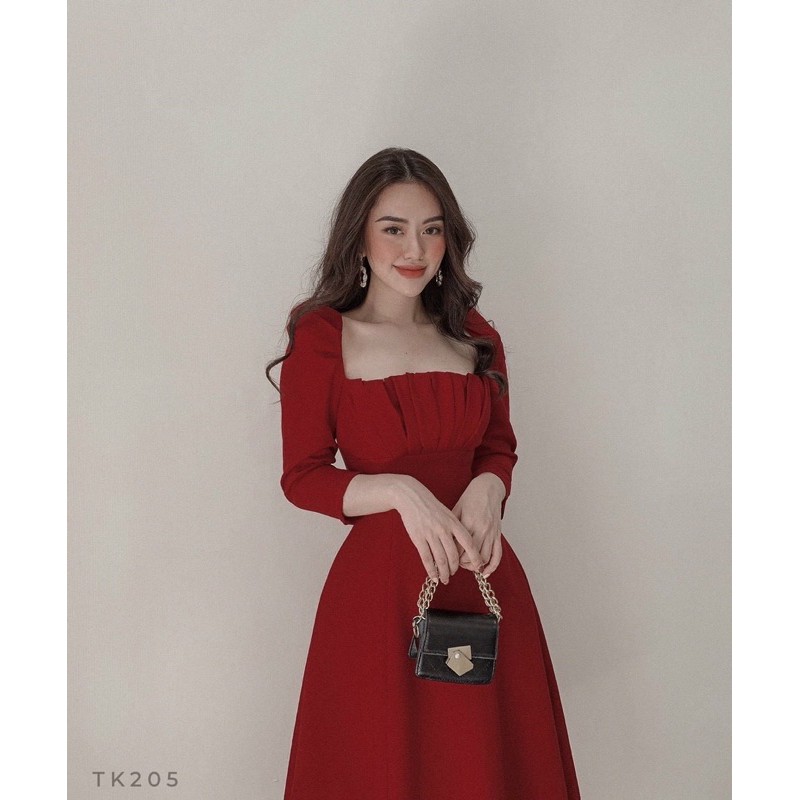 Đầm dự tiệc ❤️Hình thật 100%❤️Đầm dự tiệc tay lửng xếp li ngực