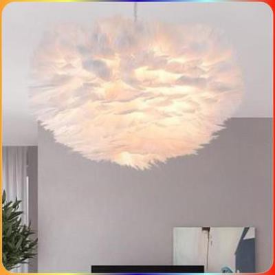 [Tặng bóng chuyên dụng]Đèn Chùm - Đèn Chùm Phòng Khách Mây lông Vũ Bắc ÂU Decor Lighting TN329