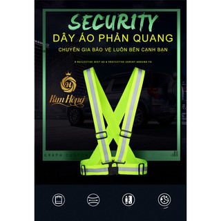 Áo Phản Quang Thun Đi Phượt Revitalize Xanh Cam 5CM 4CM