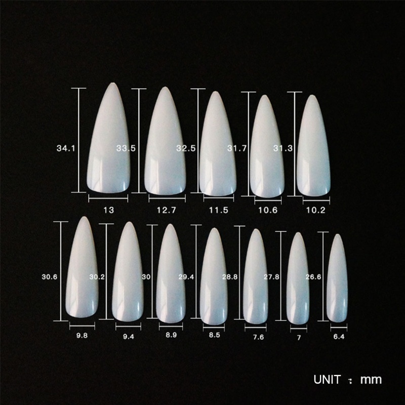 Bộ 600 Móng Tay Giả Dài Bằng Acrylic Che Phủ Toàn Diện Tiện Dụng