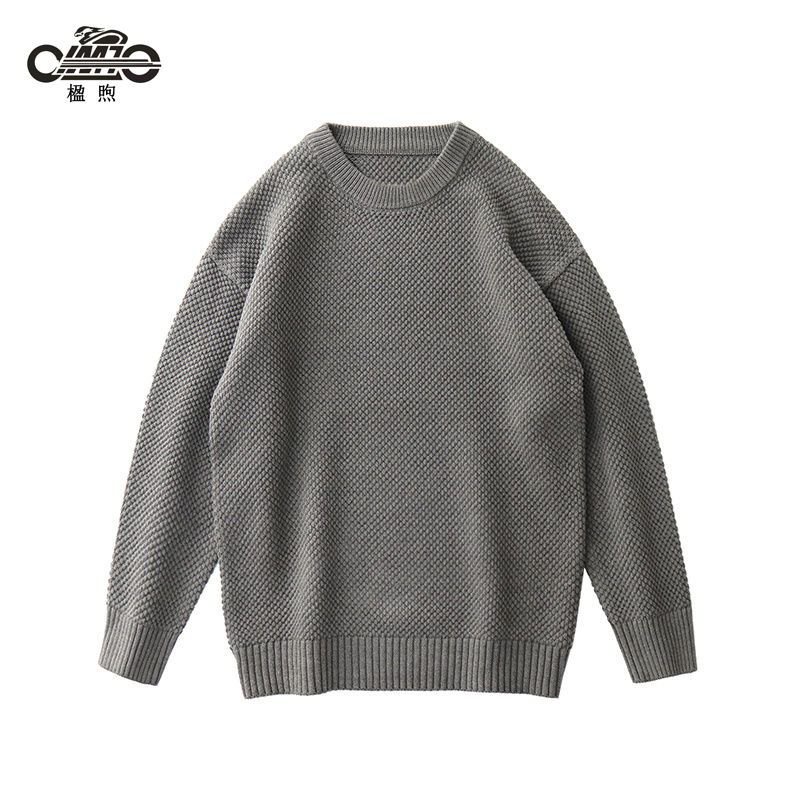 Áo Sweater Dệt Kim Dáng Rộng Cổ Tròn Họa Tiết Quả Dứa Phong Cách Nhật Bản Thời Trang Thu Đông Mới Cho Nam