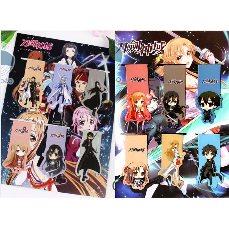 [SALE GIÁ XƯỞNG] [Bộ 6 -18 chiếc] Bookmark nam châm kẹp sách dấu trang Sword art online SAO Kiếm thuật trực tuyến