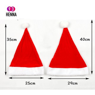 Mũ nón Noel chất nhung trơn