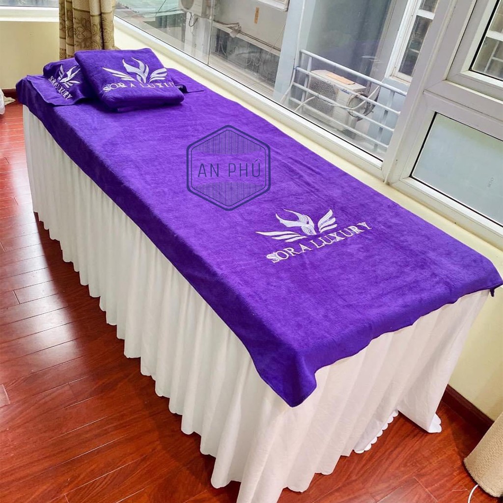 Khăn trải giường spa loại ĐẸP, đủ màu sắc, siêu mềm mịn, dày dặn KT 90*1m9