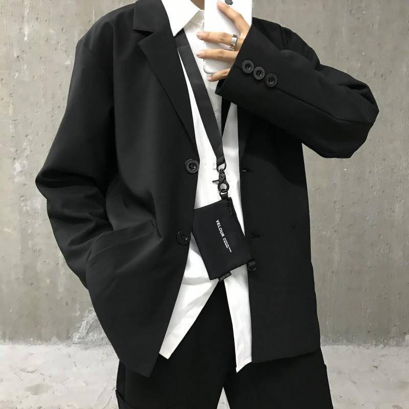 Áo Khoác Blazer Nam Xám Dáng Rộng Cho,áo Khoác Vest Nam, Áo Blazer Bigsize Nam