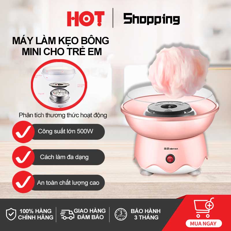 Máy làm kẹo bông gòn, đồ gia dụng cho trẻ em, vật liệu cấp thực phẩm, an toàn cho trẻ ăn, vệ sinh và an toàn