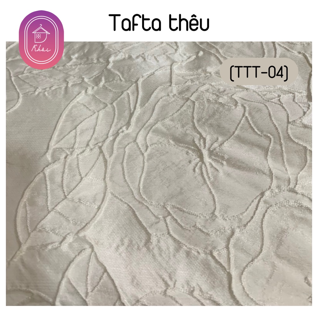 Vải Tafta thêu hoa chất đẹp may váy, áo dài phong cách hàng HOT