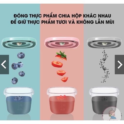 Set 6 Hộp trữ, chia đồ ăn dặm, trữ đông Misuta, nhựa PP an toàn, tiện lợi cho bé Baby And Me