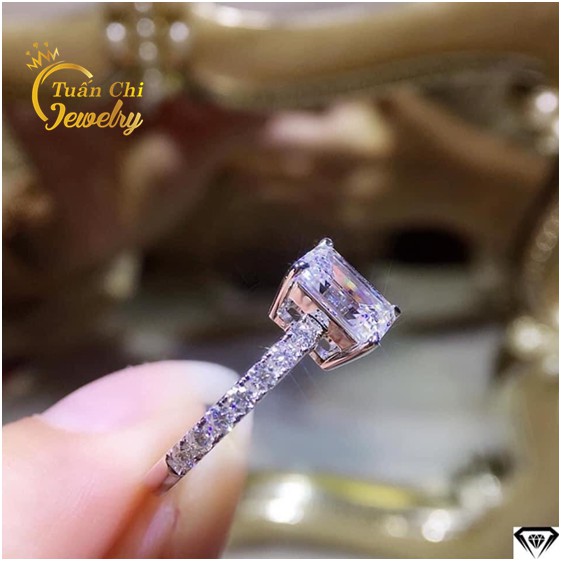 Nhẫn Bạc Nữ FREESHIP Nhẫn Nữ Bạc Ta Cao Cấp Gắn Đá Sang Trọng, Quý Phái