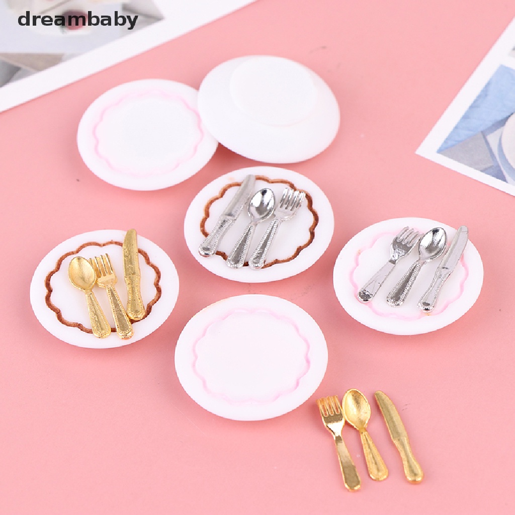 Bộ Dao Muỗng Nĩa Tỉ Lệ 1: 12 Dùng Trang Trí Nhà Búp Bê