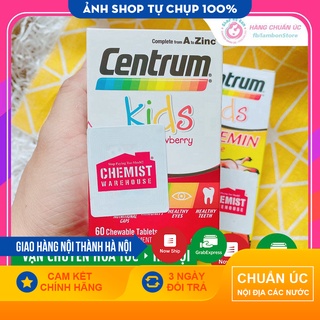 Vitamin tổng hợp Centrum Kids Multi Vitamin Strawberry từ 3 tuổi trở lên 60 viên - Úc