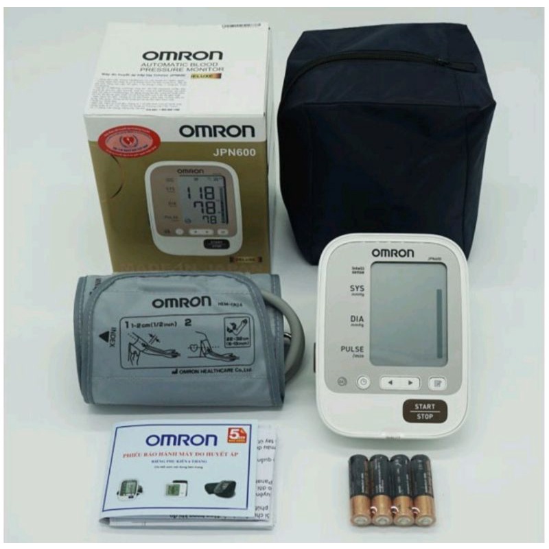 Máy Đo Huyết Áp Omron JPN 600 Nhật Bản ⚡ Bảo hành 5 năm ⚡ Cao cấp Giúp đo huyết áp chính xác hiệu quả