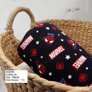 Vải cotton thun co giãn - cotton 2c 4c may quần áo - nhện đen