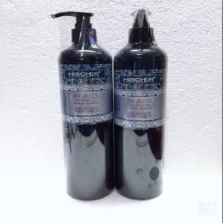 Cặp gội xả phục hồi Hischer Argan oil 1000ML *2