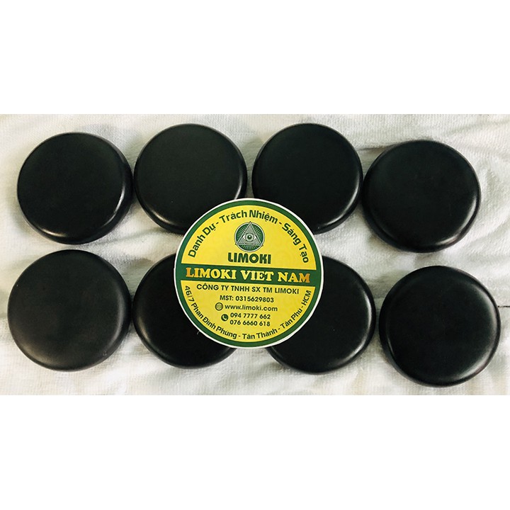Bộ 8 Viên Đá Bazan Nóng Massage Tròn Trung 8x8x1.8cm
